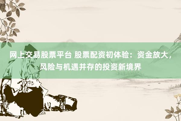 網(wǎng)上交易股票平臺(tái) 股票配資初體驗(yàn)：資金放大，風(fēng)險(xiǎn)與機(jī)遇并存的投資新境界