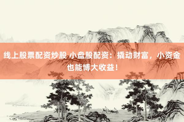 線上股票配資炒股 小盤股配資：撬動(dòng)財(cái)富，小資金也能博大收益！